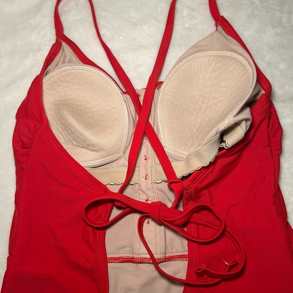 Kona Sol Vibrant Red Swimsuit - Picture 7 of 8